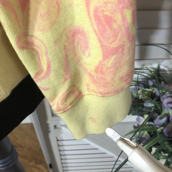 BP Nordstrom Tie Dye Sweatshirt Pullover Pink and Yellow XS - Picture 9 of 11